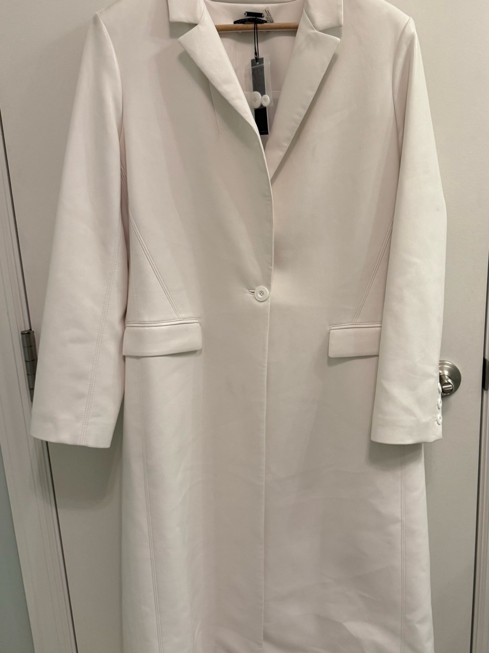 NWT ALICE & OLIVIA FAUX LEATHER COAT XL